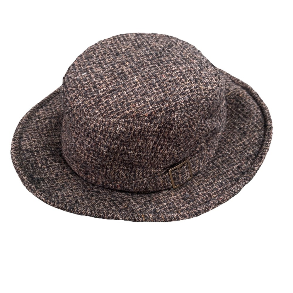 Vintage Tilley Winter Hat Brown Wool Tweed Ear Flaps 7 3/8 Canada Owners Manual